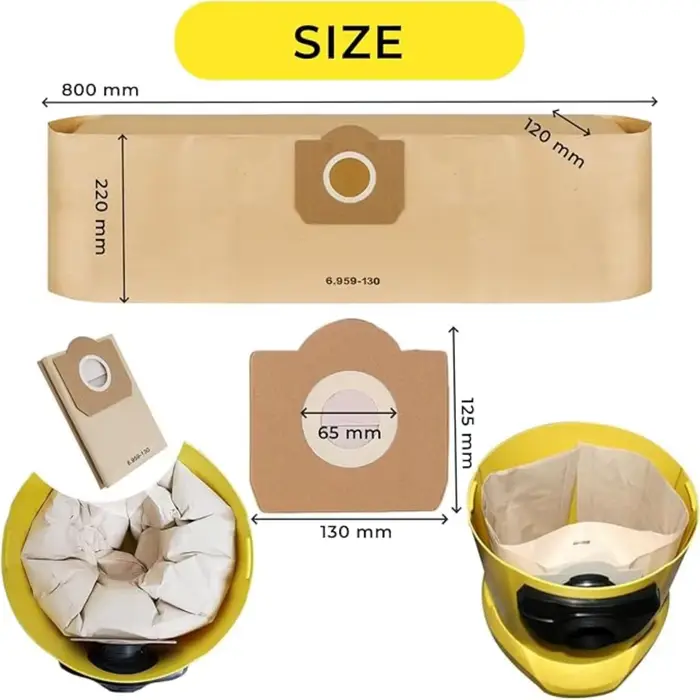 Sacs d'aspirateur pour Karcher 6.959 – 130.0