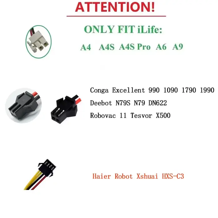 Batterie au Lithium 14.4V/14.8V 2600mah Compatible avec l'aspirateur Robot