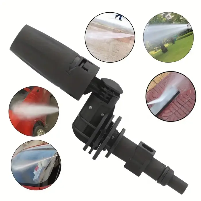 1 pièce robuste 360° ° Buse rotative réglable à haute pression compatible avec les nettoyeurs