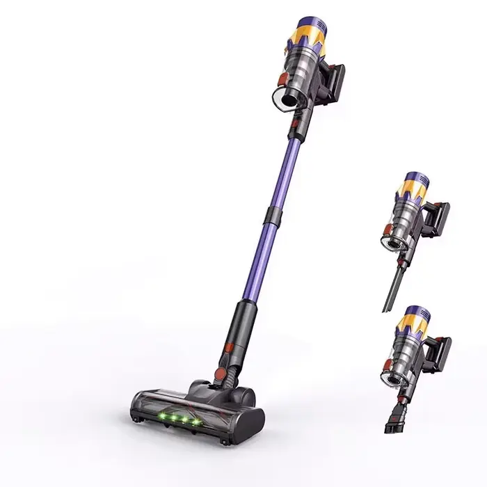 Aspirateur sans fil bâton 550W 50KPa batterie amovible balayeuse intelligente portative 40 minutes a