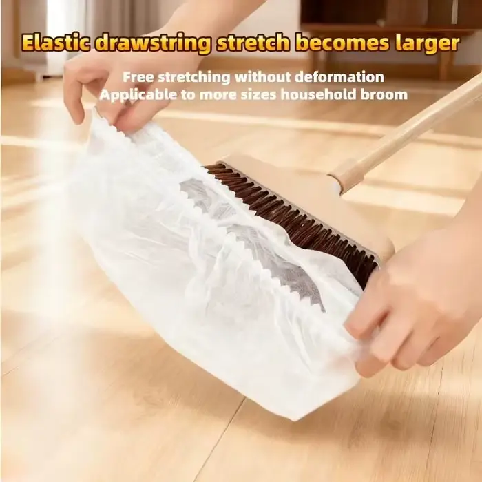 50 housses de balai jetables – Adsorption électrostatique pour cheveux et poussière