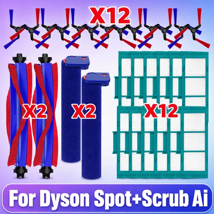 Compatible avec l'aspirateur robot Dyson Spot+Scrub Ai RB05AA Pièces détachées Brosse à rouleau principale