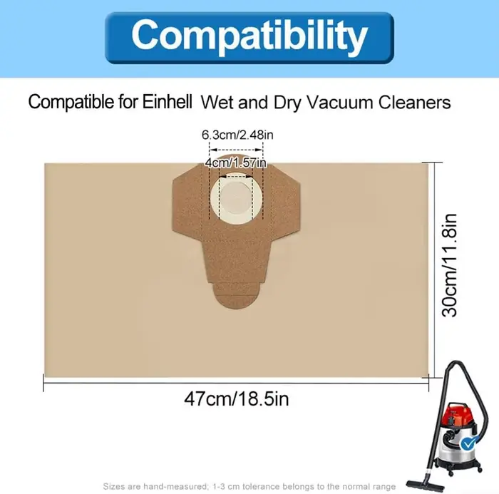 Sacs Aspirateur pour Einhell TC-VC 1812S 1812/1S 18/15