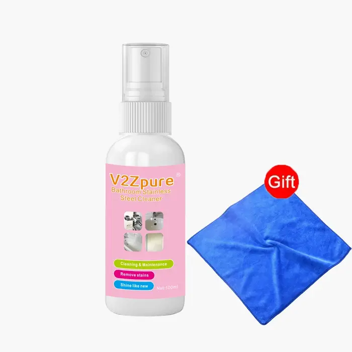 Spray détartrant pour salle de bain, nettoyant pour acier inoxydable, polisseur métallique, élimine
