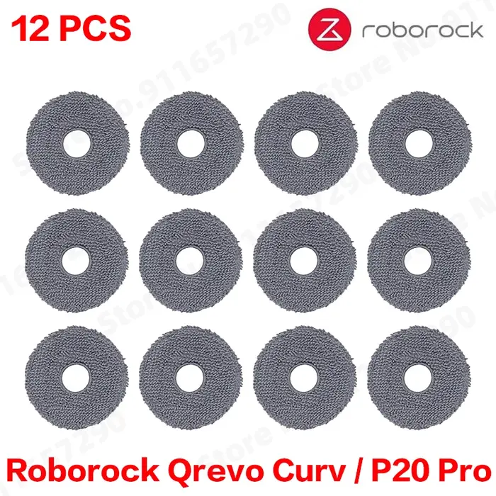 Roborock (Qrevo Curv / P20 Pro) pièces d'aspirateur rouleau principal brosse latérale filtre Hepa vadrouille tissu sac à poussière accessoires