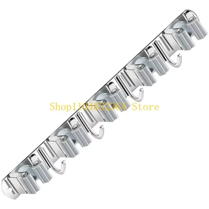 Support balais pratique 652F, support fonctionnel rangement pour vadrouille pour usage bureau