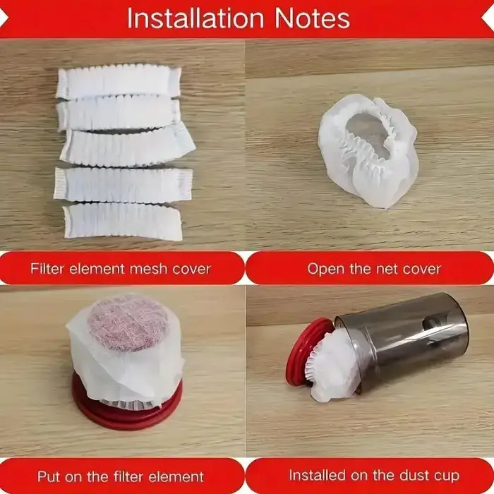Housse de protection jetable pour filtre d'aspirateur