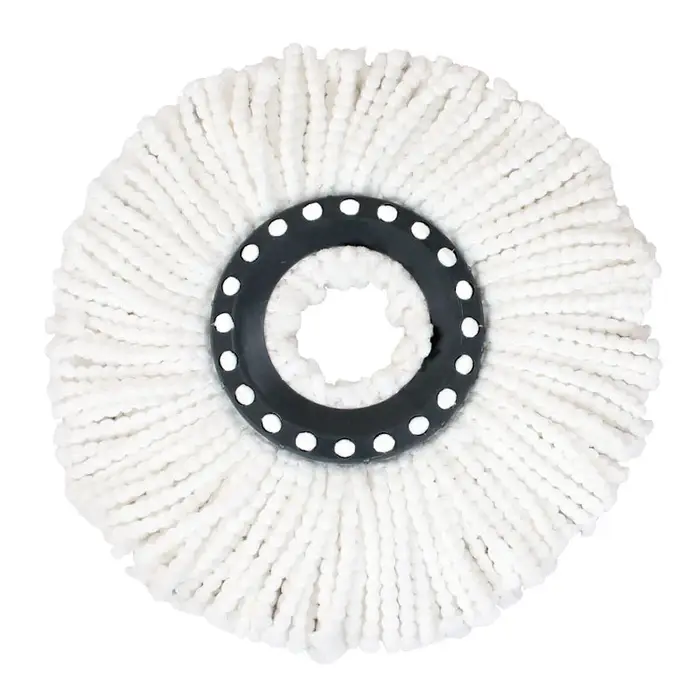 Tête de Vadrouille Ronde Universelle Rotative en Microfibres de 16mm