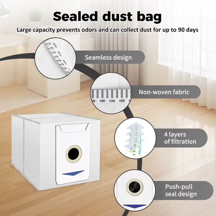 Sacs à poussière pour aspirateur ECOVACS DEEBOT T30 Omni/ T30 Pro Omni/Yeedi M12 Pro +/ T30/ T30 MAX