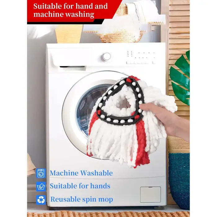 Têtes de Rechange Serpillière Compatibles avec Vileda Turbo Mop 2 en 1