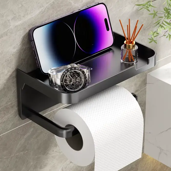Porte-papier toilette facile à installer - Fixation murale