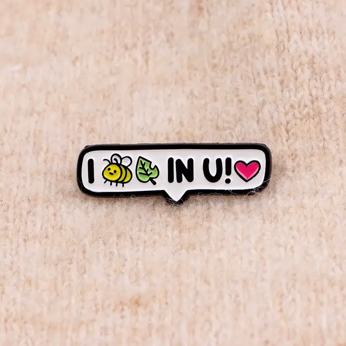 Broches en émail abeille mignonnes « Ne t'en fais pas