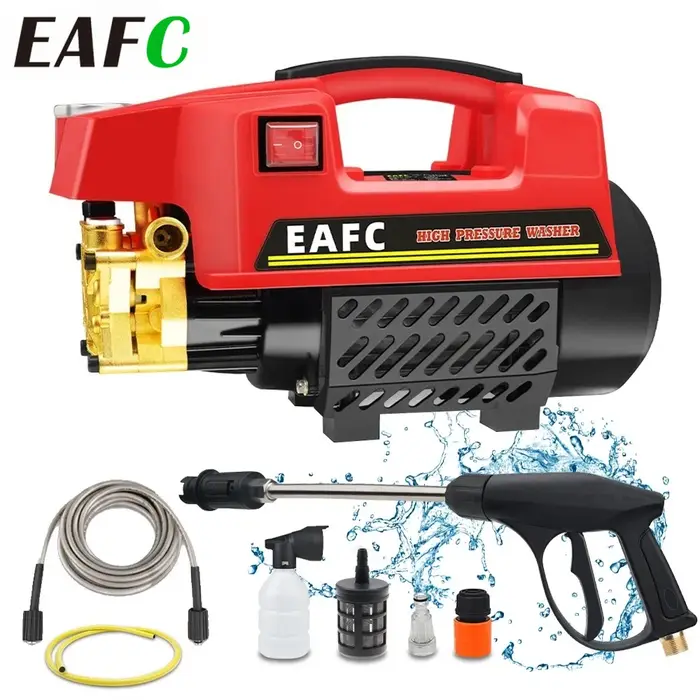 Nettoyeur haute pression EAFC 1000W 200BAR, nettoyeur domestique, machine à pression d'eau, pistolet à eau pour le nettoyage des voitures, des unités de climatisation, des fenêtres