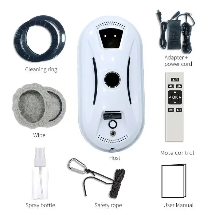 Robot de nettoyage de vitres intelligent pour la maison avec télécommande