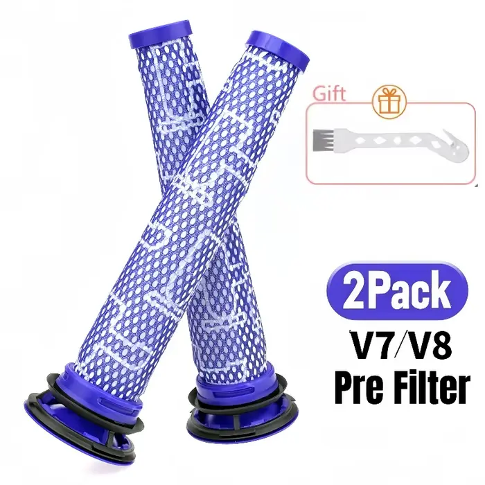 Pré-filtre pour aspirateur sans fil Dyson V7, V8 Animal et V8 absolu + Kit de post-filtre HEPA, acce