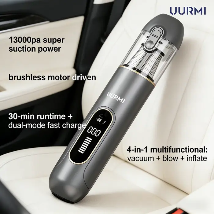 Aspirateur sans fil 13000Pa 4-en-1 avec écran LCD