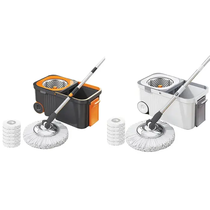 Ensemble de serpillères rotatives avec 6 recharges de têtes de rechange