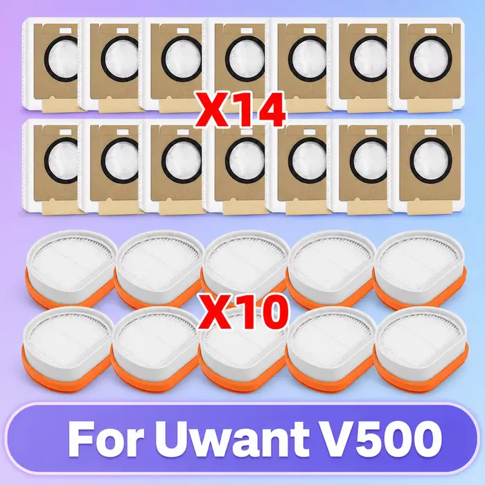 Compatible avec ( Uwant V500 ) pièces pour aspirateur sans fil sac à poussière filtre accessoires de remplacement