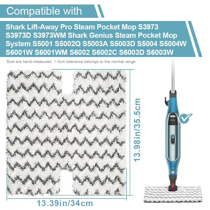 Tampons de rechange pour vadrouille à vapeur Shark Lift-Away Pro & Genius Pocket