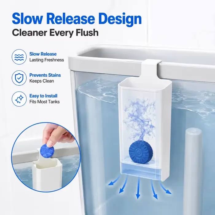 Étagère de rangement suspendue pour distributeur de nettoyant WC – Fixation adhésive