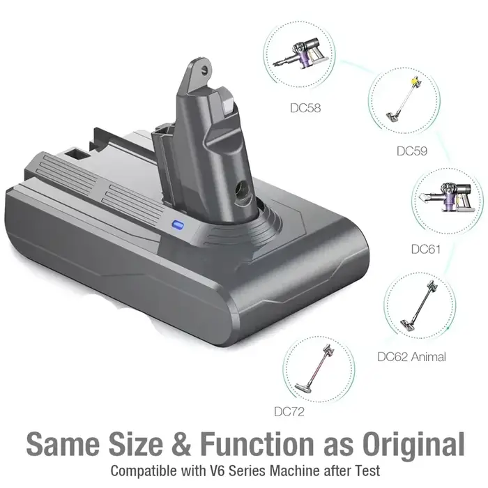 100% nouvelle batterie rechargeable pour aspirateur Dyson V6 V8 série SV07 DC62 DC58 DC31 absolu moelleux Animal Pro Bateria