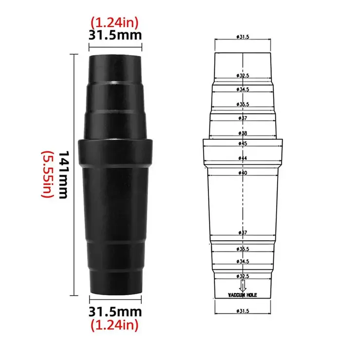 Adaptateur de connecteur de tuyau d'extraction de poussière pour aspirateur et outil électrique