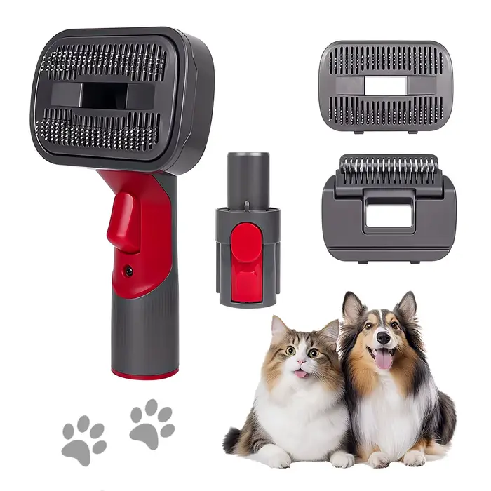 Kit de brosse sous vide 2 en 1 pour poils de chien, pour toilettage et perte, pour Dyson V6 V7 V8 V10 V11 V15, élimine les poils amples, outil d'épilation des poils d'animaux