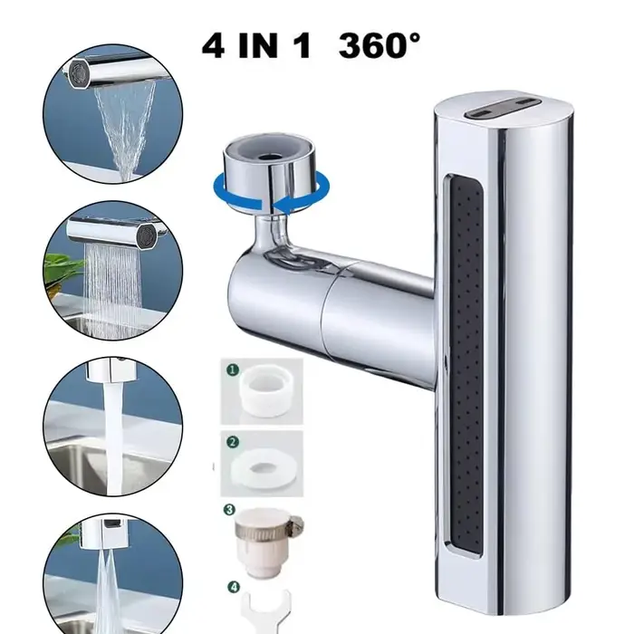 Barboteur de robinet de cuisine cascade résistant aux éclaboussures 360 ° Adaptateur d'eau d'extension