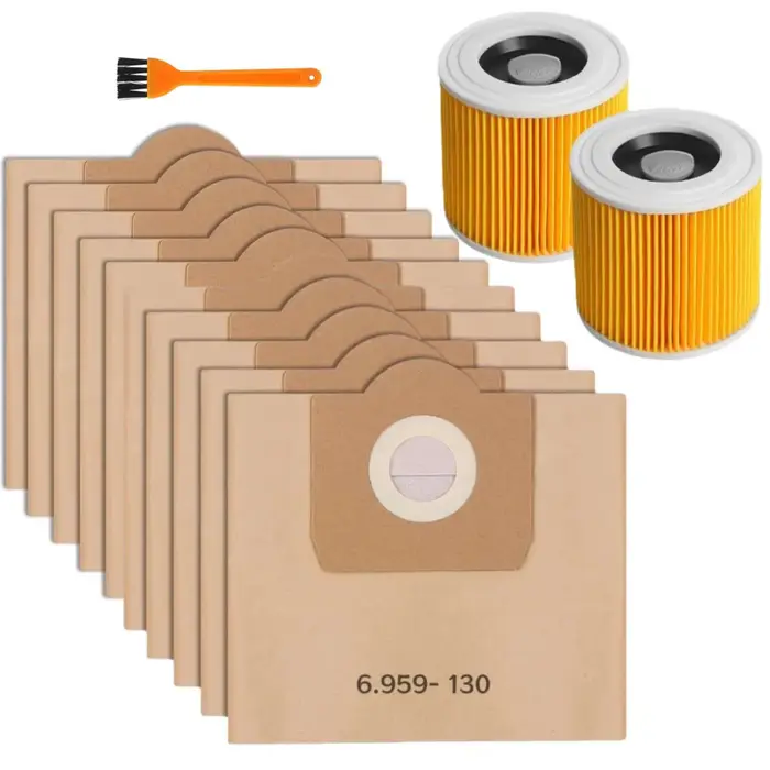 Sacs d'aspirateur + filtres anti-poussière pour Karcher WD3 Premium MV3 SE4001 A2201 A2204