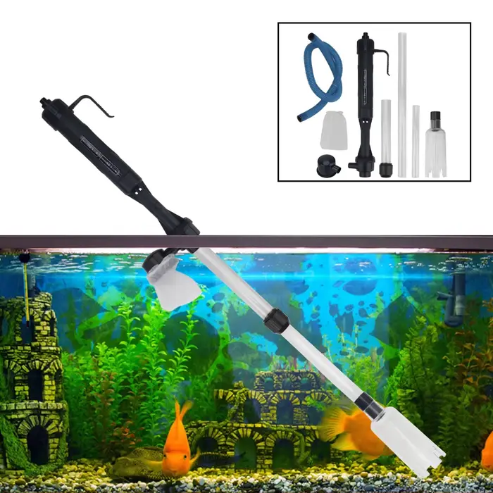 Filtres outils dissolvant de déchets aspirateur pompe de changement d'eau électrique filtre d'aspiration outil de nettoyage de gravier tuyau d'aquarium de poisson