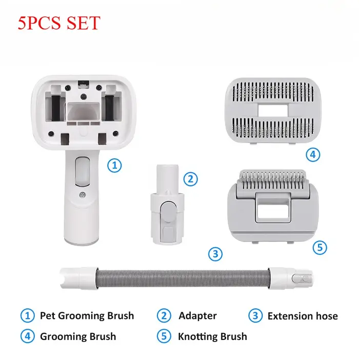 Brosse à poils pour animaux de compagnie de taille moyenne/grande pour aspirateur Dyson V6 V7 V8 V10 V11 V12 V15, tuyau extensible, outil de toilettage pour animaux