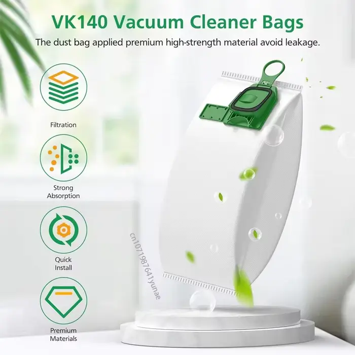 Kit de sacs à poussière compatibles avec Vorwerk Kobold VK140 VK150 FP140 FP150