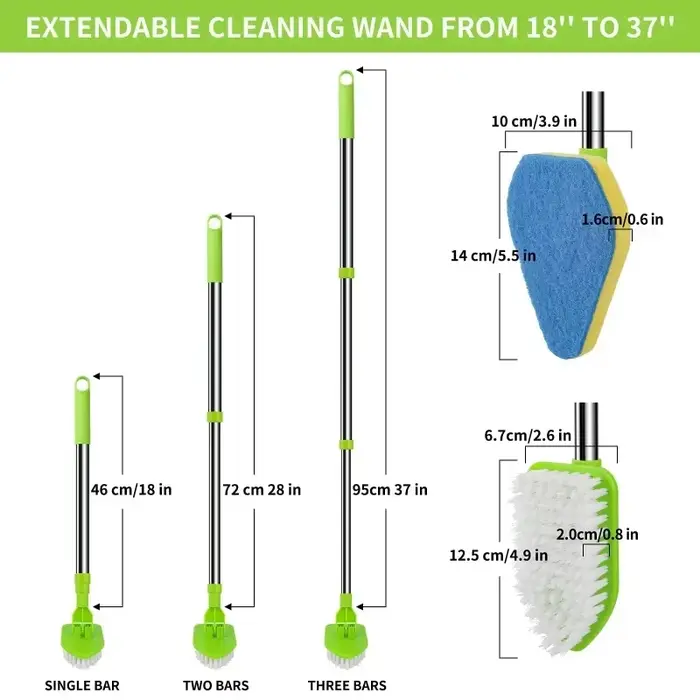 Brosse de Sol Multifonctionnelle Rétractable, Triangulaire, pour la Famille