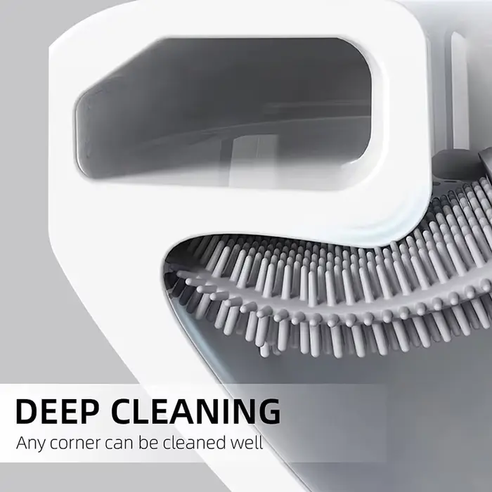 Brosse de toilette anti-fuite d'eau avec base en Silicone