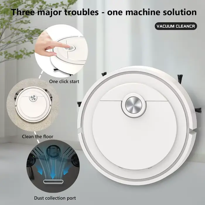 Robot de nettoyage intelligent 3-en-1 : balayage