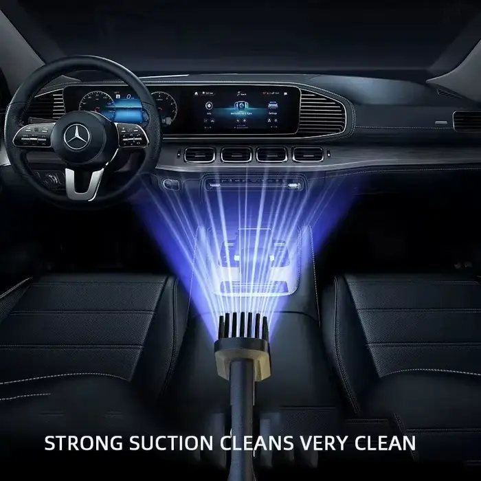 Aspirateur de voiture portable sans fil, rechargeable par USB, aspirateur à main puissant pour voiture, maison, bureau, nettoyage des poils d'animaux