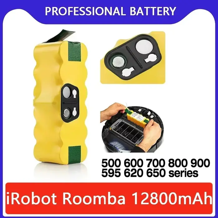 Pour iRobot Roomba batterie batterie Rechargeable 14.4V 12800mAh 500 550 560 600 650 698 780 876 900