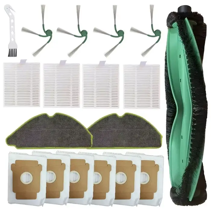 ABBZ - Pour aspirateur Irobot 115 Combo / 115 Combo+, 1 brosse principale, 4 brosses latérales, 4 fi
