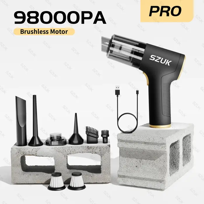 Aspirateur de voiture Mini puissant forte aspiration 2024 moteur sans brosse pour appareil ménager