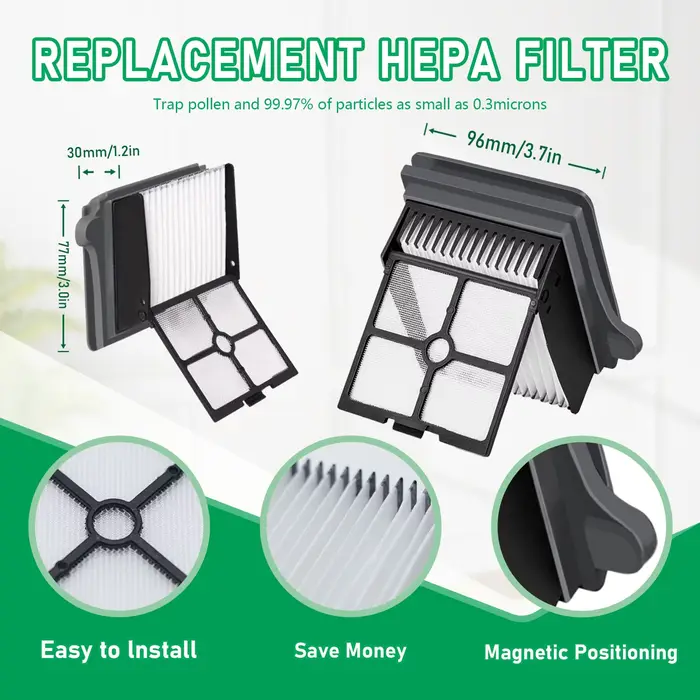 Kit de remplacement de brosse à vapeur et de filtre Floor ONE S7 compatible avec l'aspirateur sans fil humide et sec