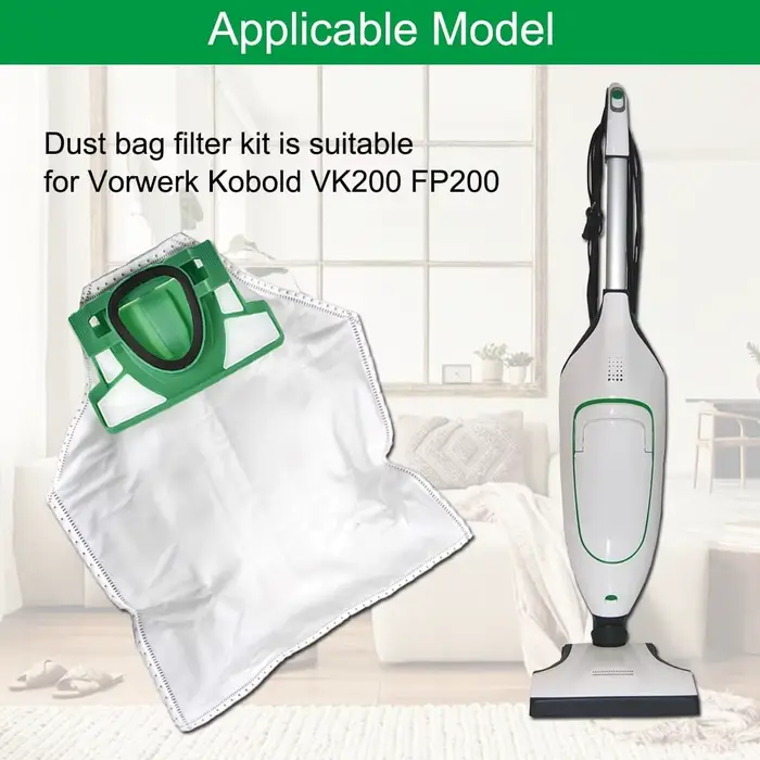 Pour Vorwerk Kobold VK200 FP200 remplacement de sac à poussière