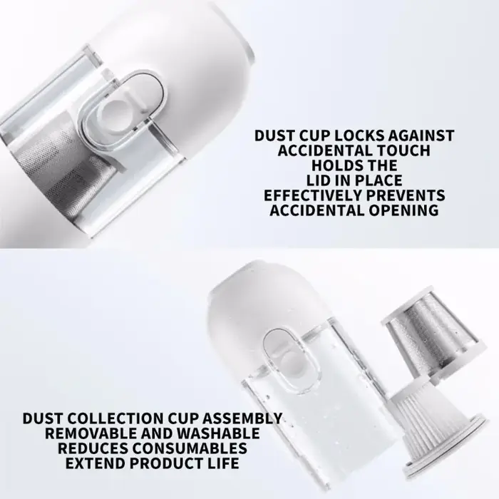 Nouvel aspirateur à main Xiaomi portable 13000Pa 2 vitesses sans fil multifonctionnel avec double filtre pour la maison et la voiture