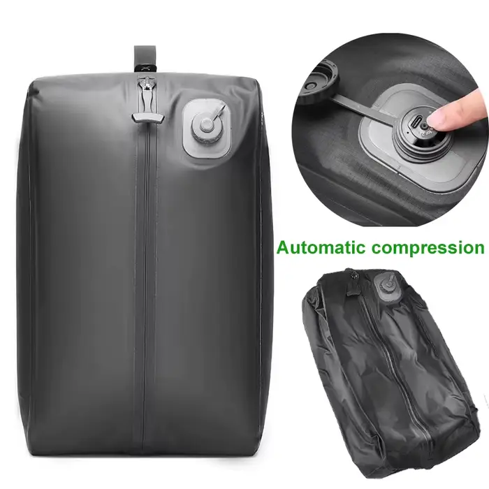 Sac sous vide automatique (pompe à air à l'intérieur) sac de rangement réutilisable sac de compressi