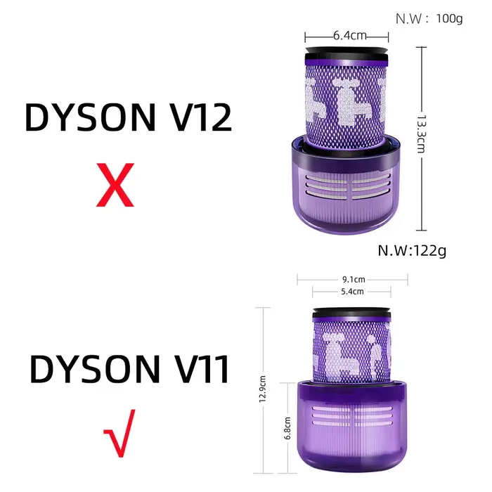 Compatible avec Dyson V11 Torque/ Drive V11 Animal/ V15 Detect /V11 Complete Pro/ V11 Fluffy V/ V11 Absolute Filtre Pièces pour Aspirateur