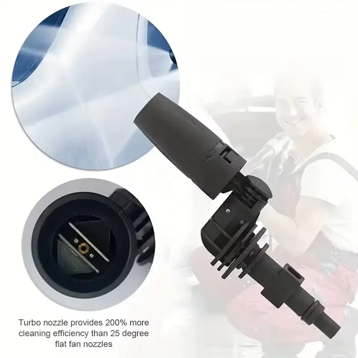 1 pièce robuste 360° ° Buse rotative réglable à haute pression compatible avec les nettoyeurs