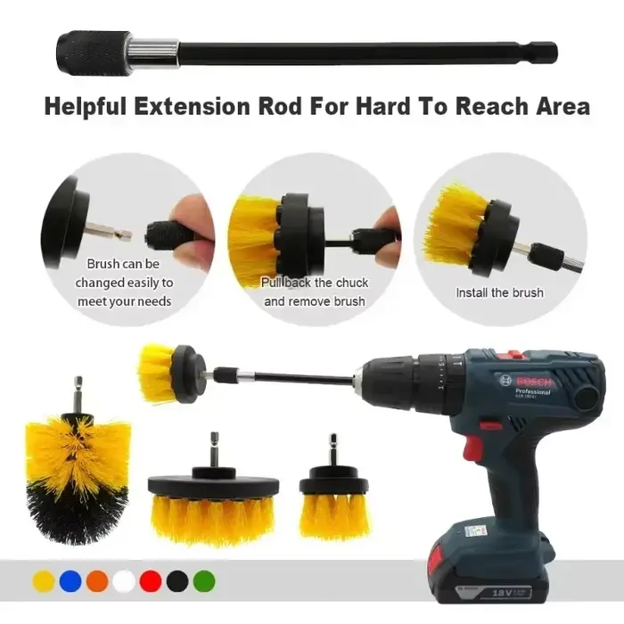Kit de brosses à récurer électriques