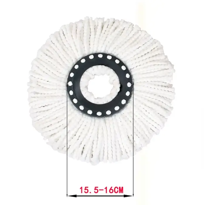 Tête de Vadrouille Ronde Universelle Rotative en Microfibres de 16mm
