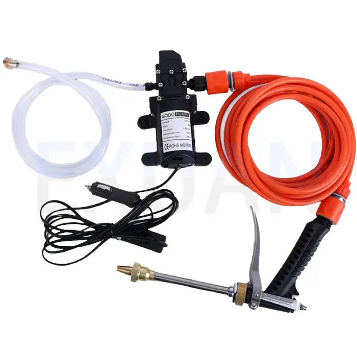 Nettoyeur haute pression portable 12V pour voiture, pompe à eau électrique, kit de pistolet de lavage pour véhicule, moto, nettoyage