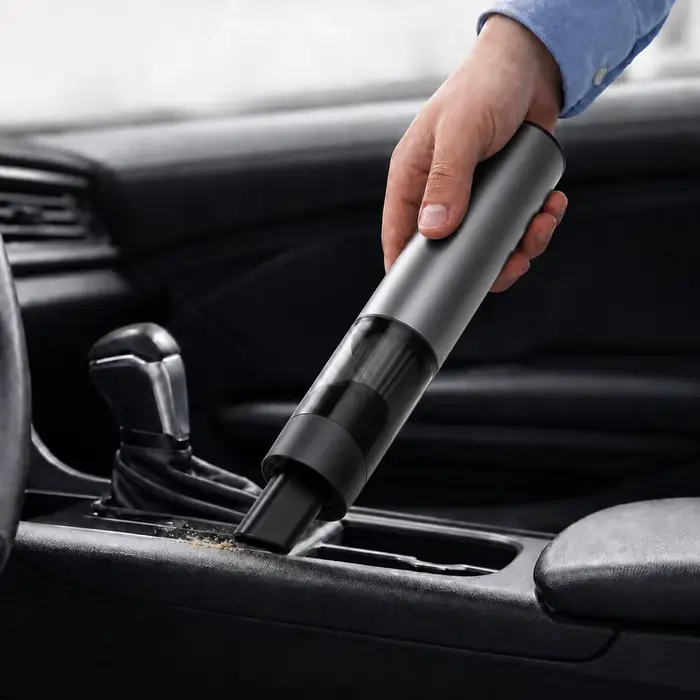 Mini aspirateur à main sans fil avec corps en alliage d'aluminium