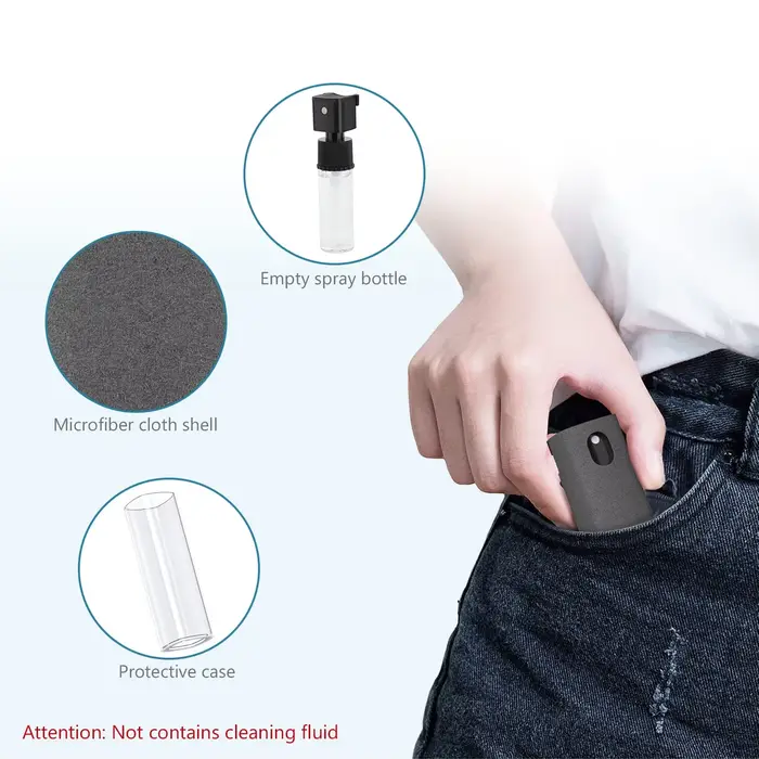 Kit de nettoyage pour écran de téléphone et ordinateur portable avec flanelle en fibres douces et liquide anti-empreintes pour Apple Xiaomi Huawei Samsung OPPO Vivo
